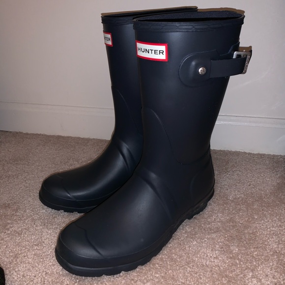 Navy Hunter Rainboots - Picture 1 of 4